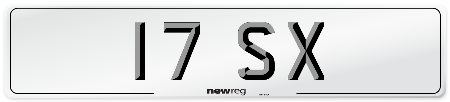 17 SX Number Plate from New Reg